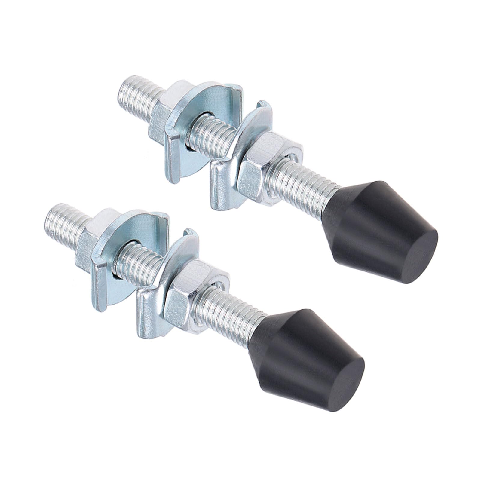 CoCud Toggle Clamp Rounded Spindle Tip, M10 Thread Diameter 87mm Total Length, Rubber Head Carbon Steel, 2-Pieces