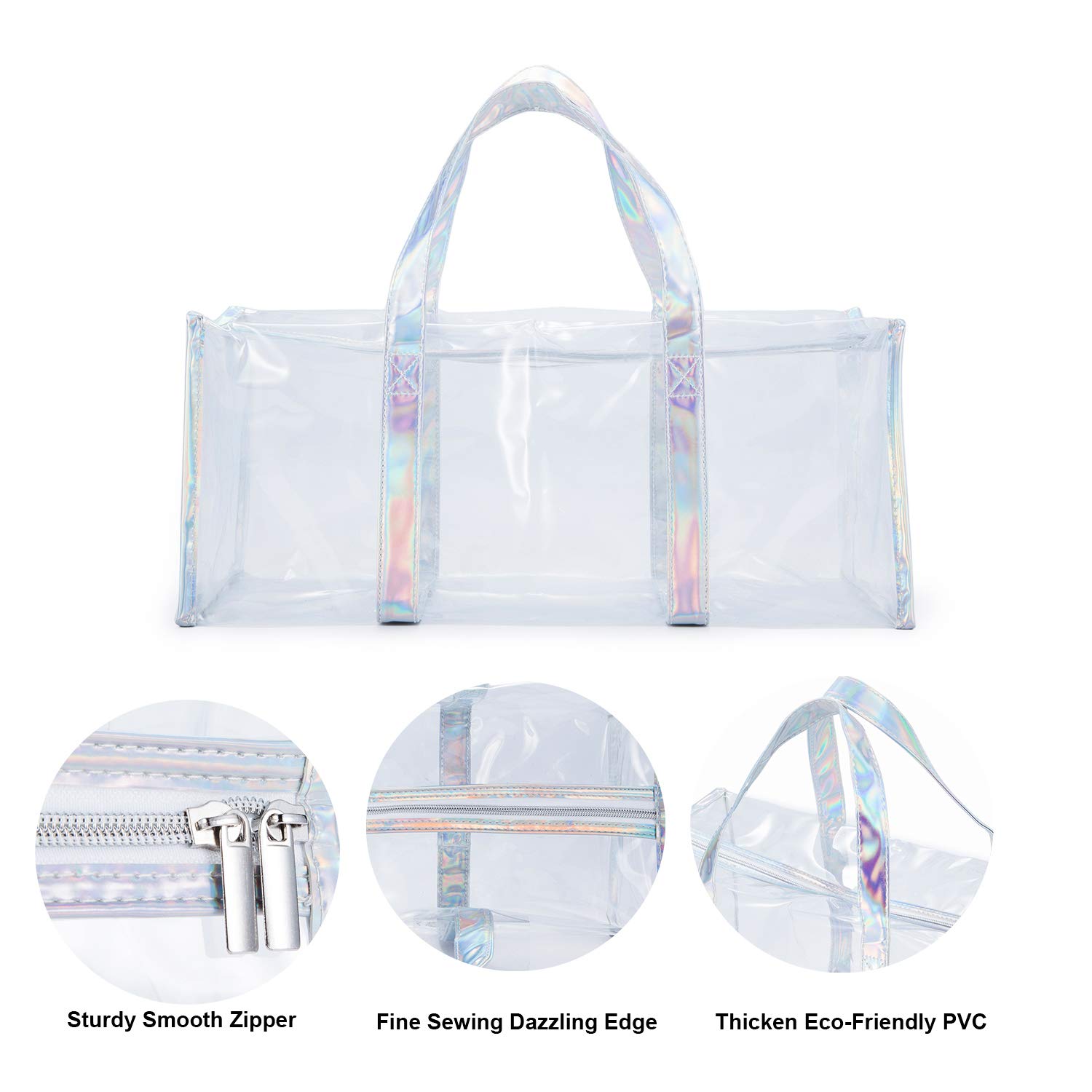 Amazon.com: TopZK Bolsa de almacenamiento de cosméticos de plástico transparente de PVC para viajes, maquillaje y aseo, gran capacidad, para hombres y mujeres: Beauty