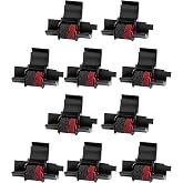10 Pack Calculator Ink Roller Printer Ribbon IR40T IR-40T CP13 MP-12D PR-42 | IR-40T Black &amp; Red, Compatible with Casio HR-100TM HR-150TM HR-170RC, Compatible with Sharp EL-1750V EL-1801V