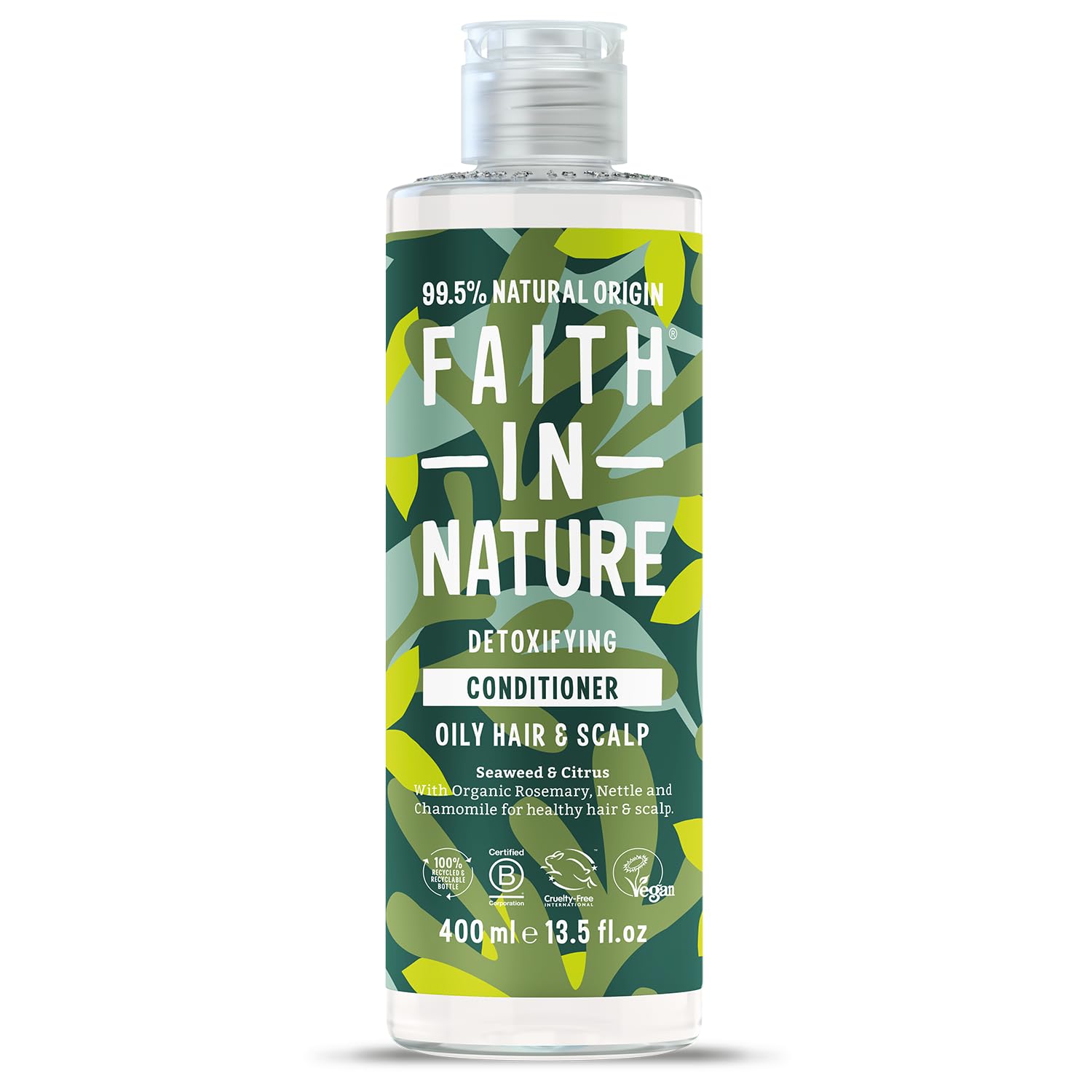 Faith In Nature Natural Seaweed & Citrus Conditioner, Detoxifying for Oily Hair & Scalp, Vegan & Cruelty Free, No SLS, Silicones or Parabens, 400ml โ image 1