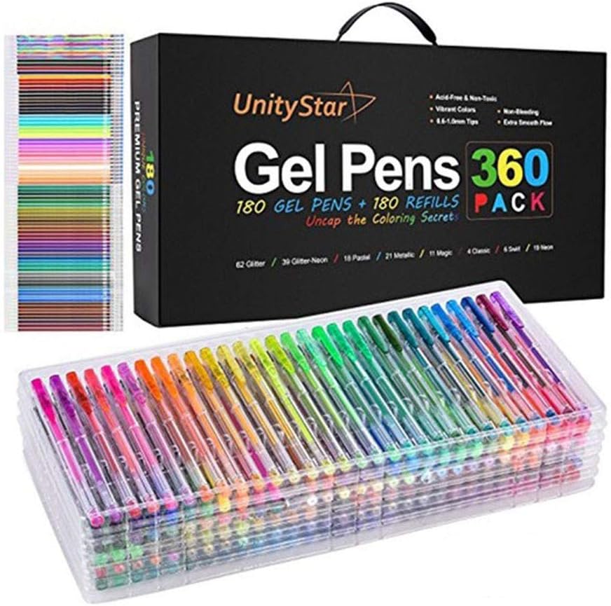 BiuBuy ColorIt 24Colors Refills Easy to Replace Cartridges for Gel Pen Set (Multicolor)
