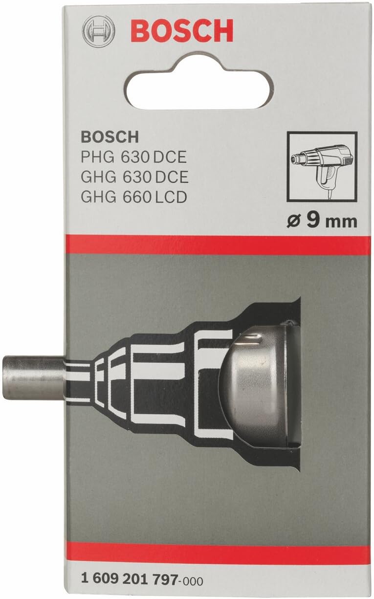 Bosch 1x Reducing Nozzle (9 mm, Accessories for Heat Guns), Silver, 9mm - Image 3