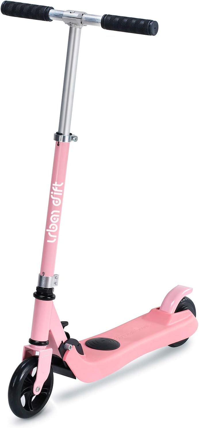 Urban Drift Electric Scooter K1 for Kids, Maintenance Free Safe Gravity Sensor and Kick-Start Boost Motor Kids Scooter with Adjustable T-bar for Girls & Boys Age 6-12