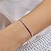 SHINCO Bella Lotus Half Bar CZ Paved 18k Gold Plated Adjustable Chain Bracelets Women/Girls Fashion Jewelry, for Love, Anniversary(Small Size)