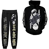 Volrath Anime Hoodies and Sweatpants Unisex Jujutsu Kaisem Cosplay Satoru Cosplay Hooded Sweatshirts Tracksuits Suit