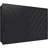 Esimote Outdoor TV Cover 55 inch Weatherproof, Hard Outdoor TV Enclosure with Frosted Plastic, Adjustable TV Wall Mount Bracket Included(36-55inch)