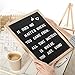 WishBoard Wooden Felt Letter Board, Extra-Large 12x16 Inches, 340 Bronze and 340 White Letters&Emoji, Wood Stand, Wall Mount, 3 Free Canvas Bags for Letters + Scissor