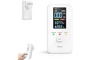 Steadfast Haven 4-in-1 Detector with HD Screen, Home, Apartment, Hotel, Camping RV (White) (White-Color Screen) - 1