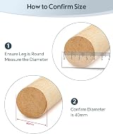 VABNEER PTFE Furniture Sliders 40mm 16-Pack Self-Adhesive Round Gliders view 2