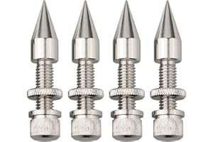 HiFi Speaker Stand Feet, Vibration Dampening Spikes with Shockproof Cone Base for Floor Standing Speakers, Copper Plated Isol