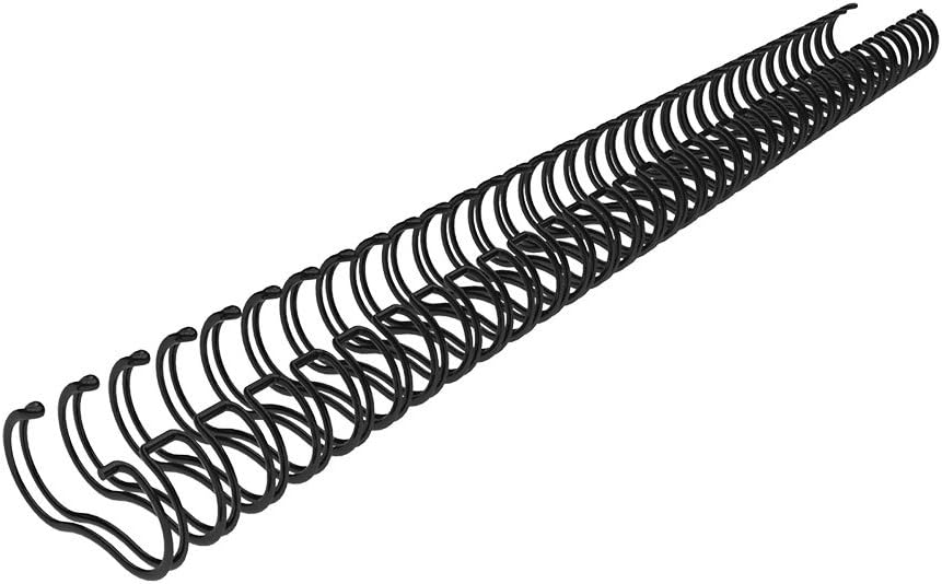 Rayson 3/8-Inch 3:1 Double Loop Binding Wires Perfect for Presentations and Document Projects -34 Loop Wire Rings - Pack of 100, Black