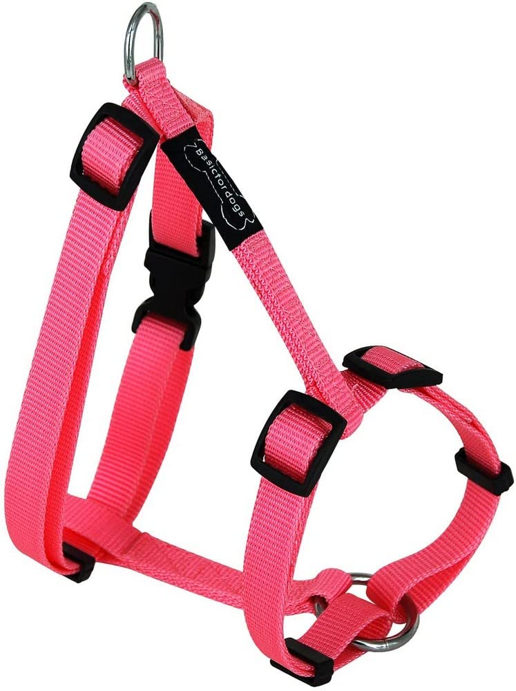 Wouapy Basic Line Harness for Dog, 12 mm Width/Thorax of 32/45 cm, Pink Harness — image 1