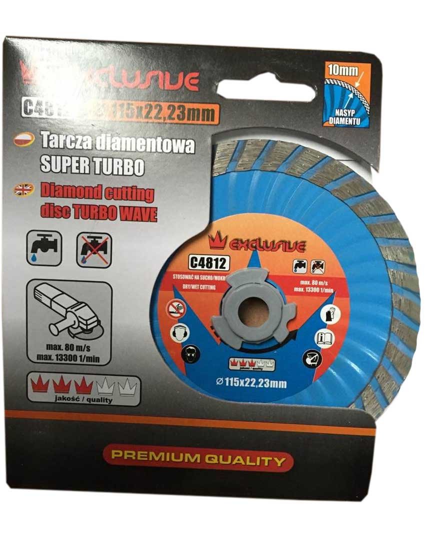 Exclusive Turbo Wave Diamond disc Blade 115x22.2 Wet & Dry Cutting (C4812)
