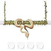 Swirge Snake Enrichment Climbing Stick, 15.55-24.4Inch Adjustable Climber for Corn Snakes,Swing Climbing Toy for Snakes, Ball Python Tank Accessories, Snake Tank Decor