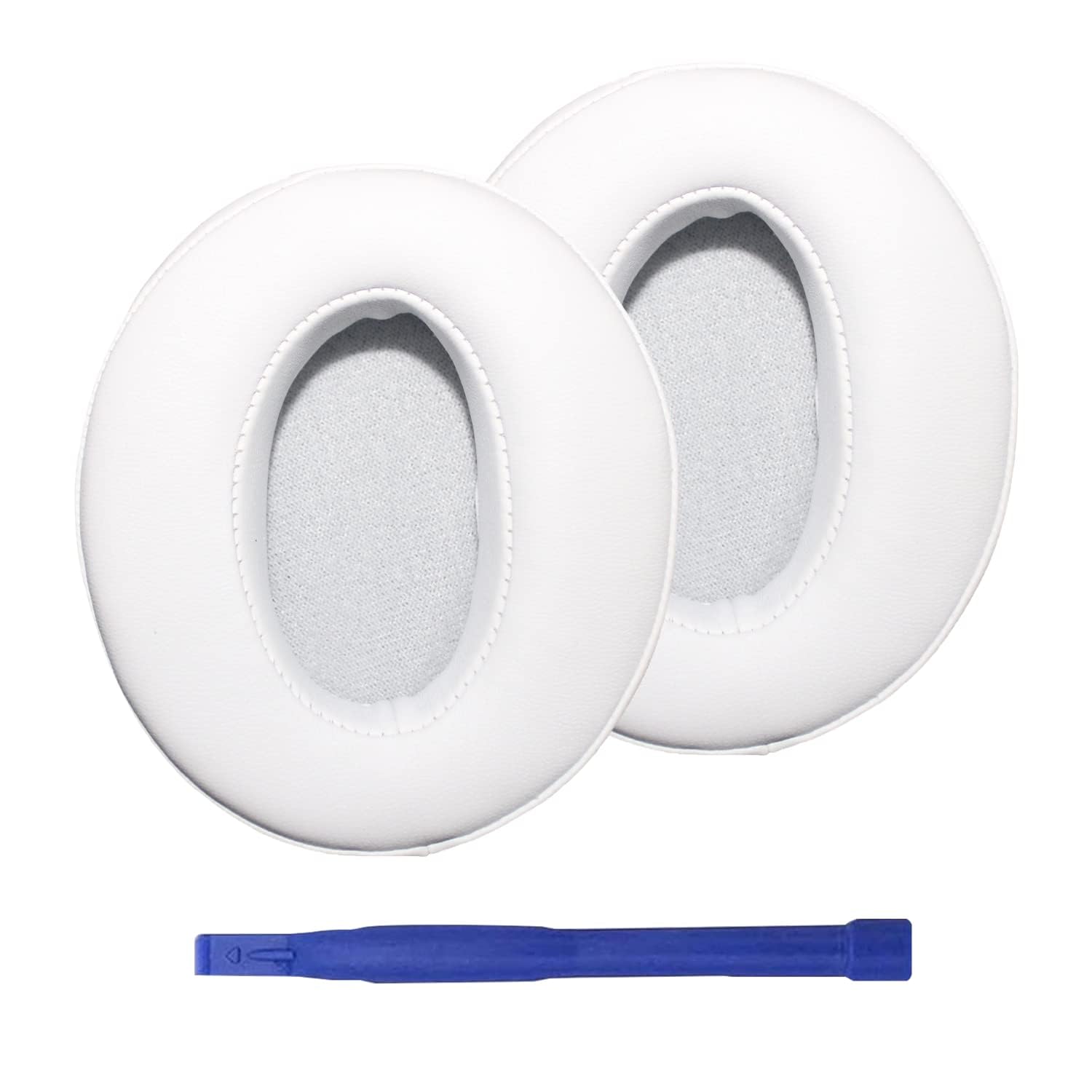 Adhiper HD Ear Pads Compatible with Sennheiser 450BT, 350BT Headphones - Soft Protein Leather and Memory Foam (White)