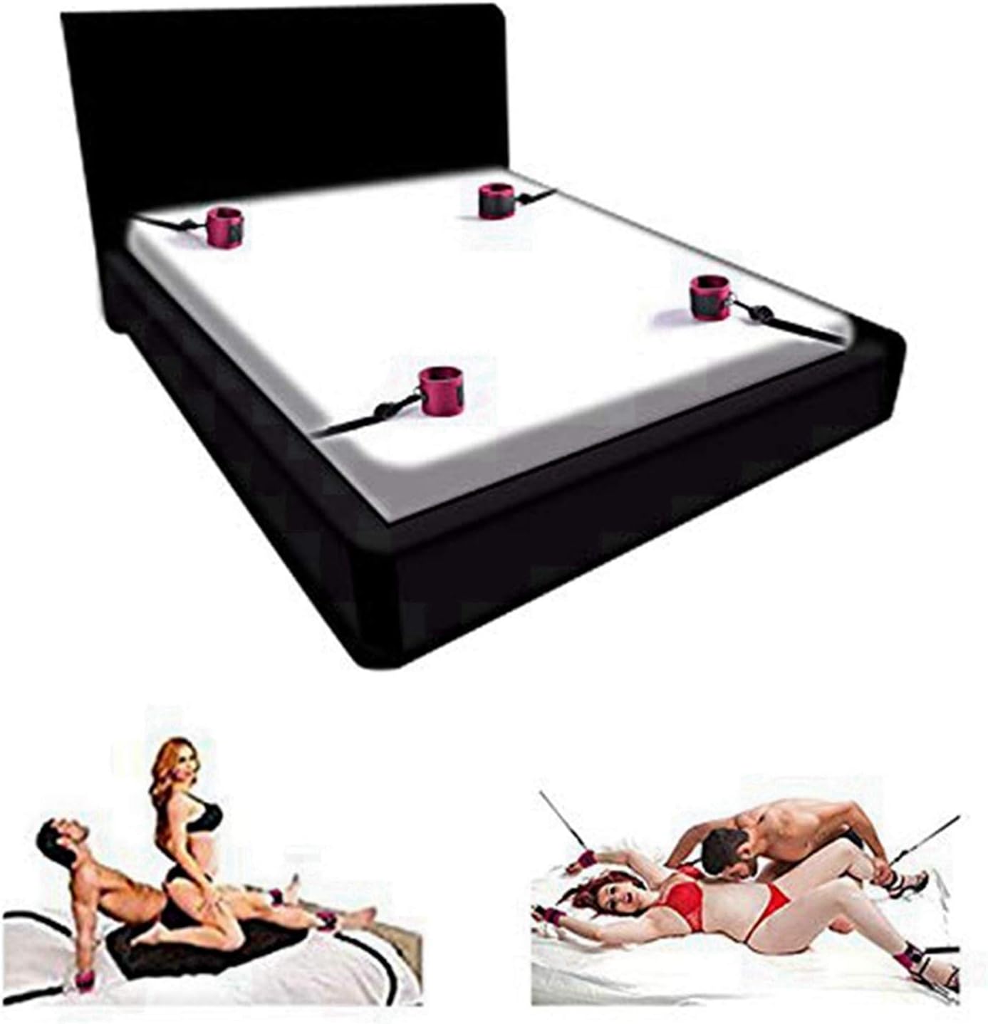 Cheap Adjustable Bed Stráps Rḗstraints Sē&x for Couple Play Bedroom Pleasure
