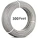 Senmit 1/8 Stainless Steel Aircraft Wire Rope for Deck Cable Railing Kit,7x7 300Feet T316 Marin Grade