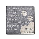 Personalized Memorial Pet Headstone Customized - Best Friend - 6 x 6 Negro Marquina Marble