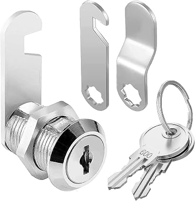 Litensh 20mm Cam Lock with Key Alike for Cabinet Drawer Mailbox Postbox