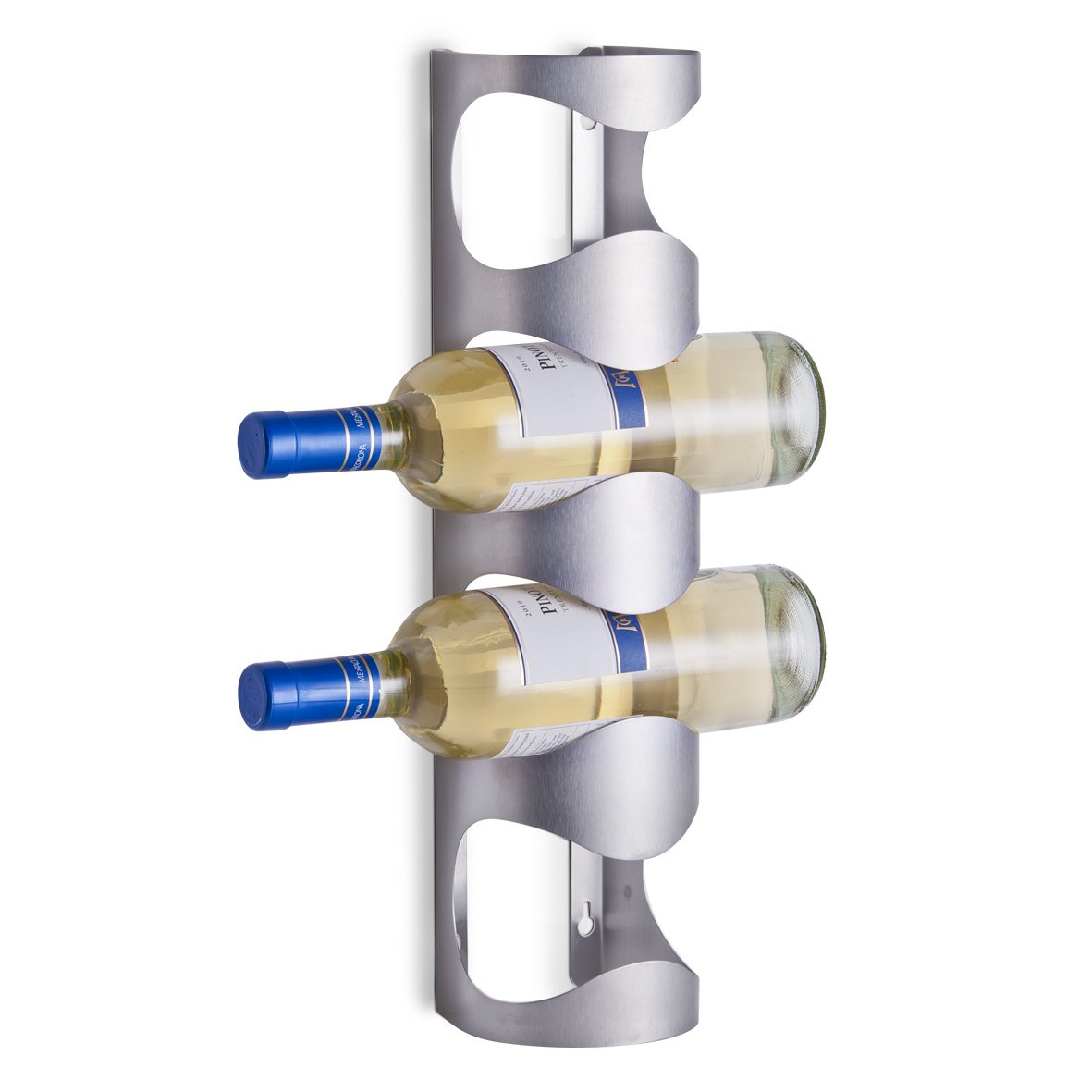 Zeller 27365 Stainless Steel Wall Bottle Holder, Silver, 11.5 x 9.8 x 45 cm