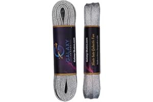 Galaxy Skates Metallic Roller Skate Laces – 96” Sparkly Shoelaces for Derby Skates, Boots, Figure Skates – Gold, Pink, Silver