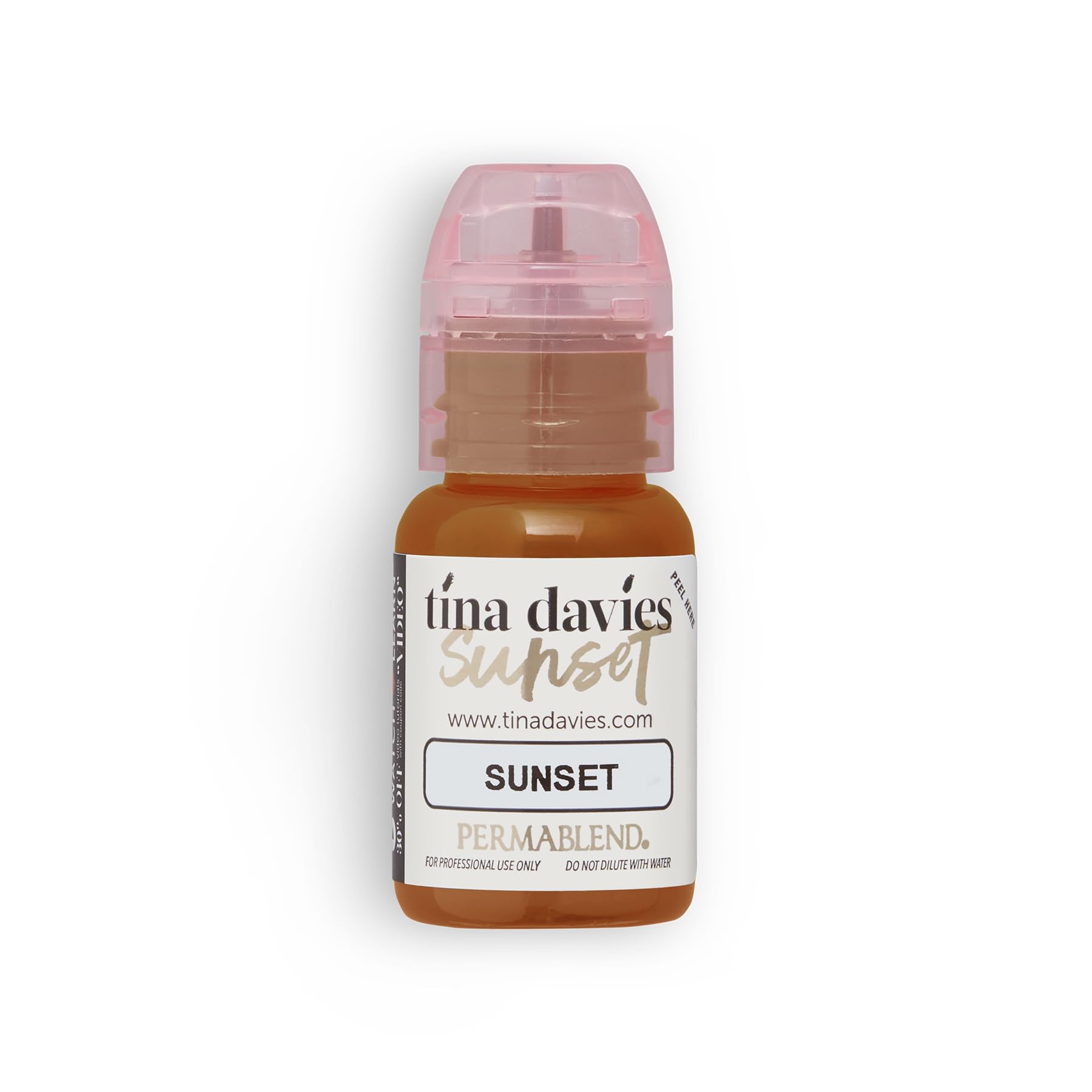 Tina Davies Professional Sunset Pigment - Permanent Eyebrow Makeup - Colours Heal True to Tone - High Retention - 1/2oz