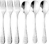 Lanjue 6 PCS Silverware Stainless Steel Flatware Fork Spoon Set Utensils view 1