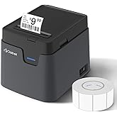 CLABEL Label Maker, Thermal Barcode Printer with No Bound Consumables, Bluetooth & USB Connection, Supports Various Sized 0.98"-1.96", Label Printer for Small Business