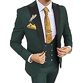 Wangyue 3 Piece Men's Suits Slim Fit Suits for Men Wedding Prom Tuxedo Suits Formal Business