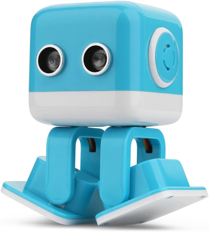 Bangy RC Robot F9 Intelligent Educational Musical Speaker Robot with APP Programming Bluetooth Audio and LED Light for Children's Multifunction Learning Toys (Blue)