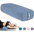 Yes4All Triple-Layer Sponge Yoga Bolster Pillow for Restorative Yoga & Meditation - Versatile Yoga Support Pillow, Balance & Poses Modification, A. New Blue