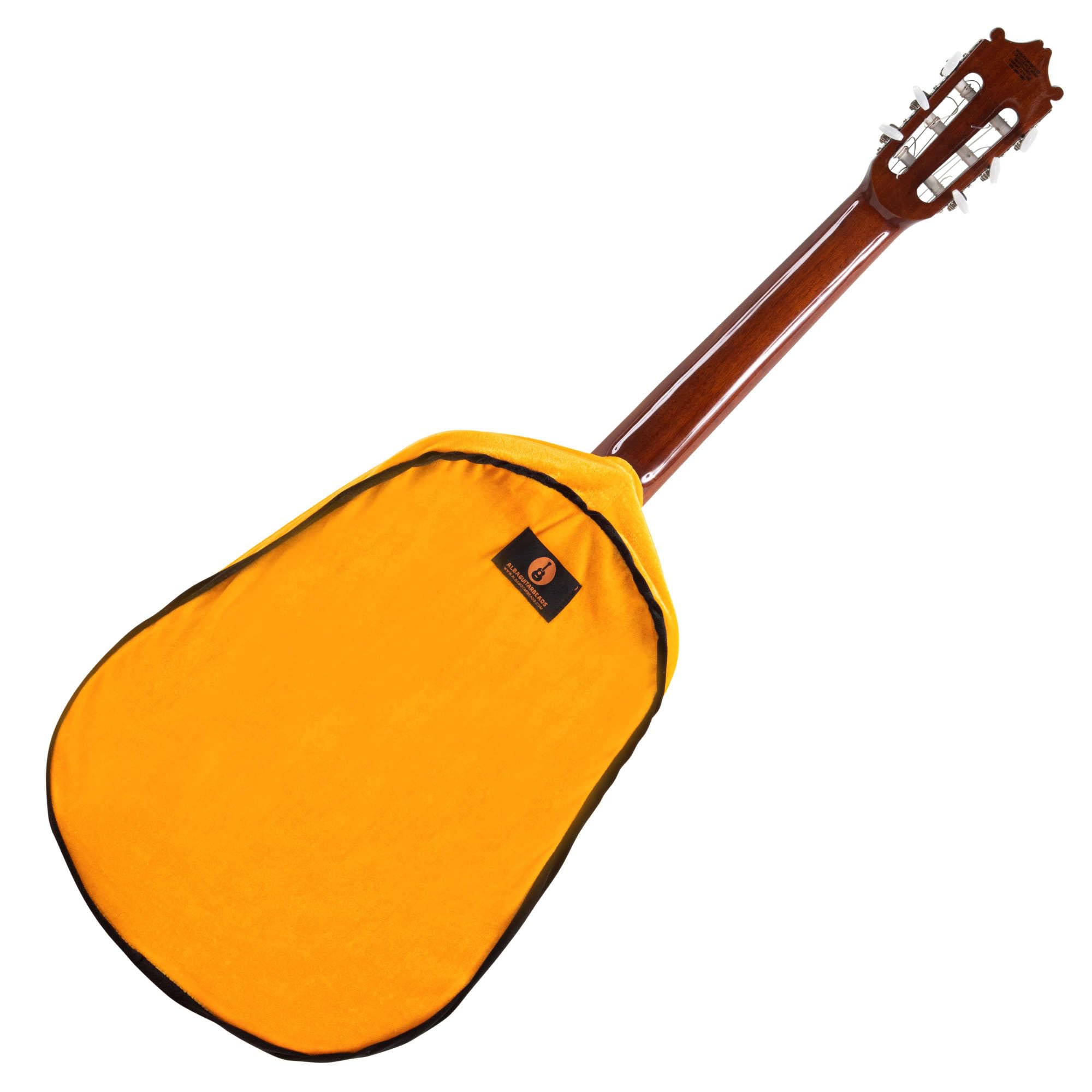 Alba GB Dust Cover - Orange Protective Wrapper for Classical Guitars, dust Velvet Cover for Acoustic Guitars and Electric Guitars