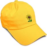 Custom Soft Baseball Hat Embroidered Dad Hat Plants Fringe Sunflower Embroidery Men & Ladies Baseball Cap