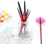 Transon Artist Round Watercolor Brush Set 9pcs Synthetic Sable view 5