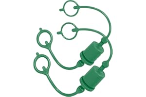 2 Set,1/2 Tractor Hydraulic Coupler Male Dust Cap and Female Plug Cover,ISO A Hydraulic Quick Disconnects Port Plug Fittings By Signite (Green)