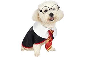 Impoosy Pet Halloween Dog Shirts Funny Cat Wizard Costume Cute Apparel Soft Clothes with Glasses (Medium,Neck:14")