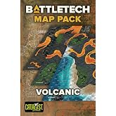 Catalyst Game Labs BattleTech MapPack Volcanic Terrain Set, Ages 14+ | Double-Sided 17&rdquo; x 22&rdquo; Paper Maps for Tabletop Wargaming, Expandable Battlefield Layouts with Lava Landscapes