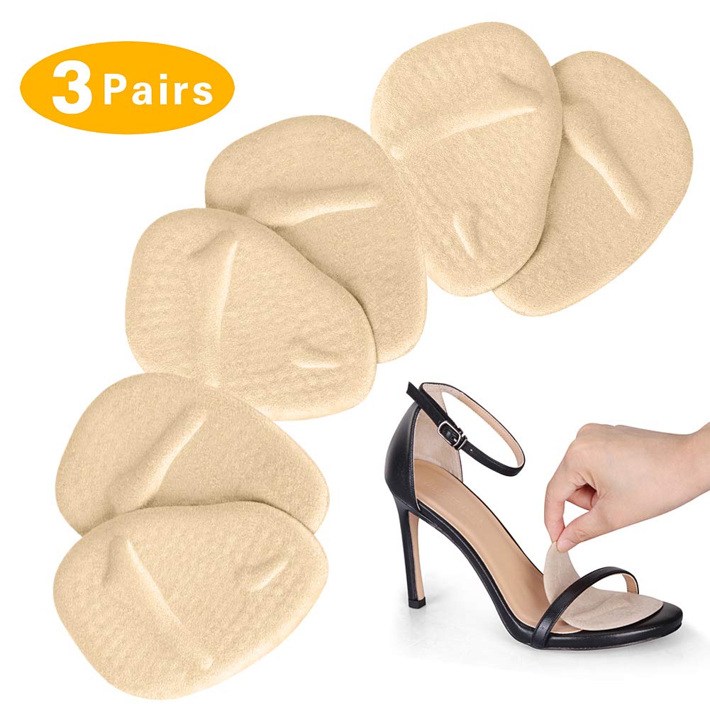 Metatarsal Pads for Women, (3 Pairs) Ball of Foot Cushions, High Heel