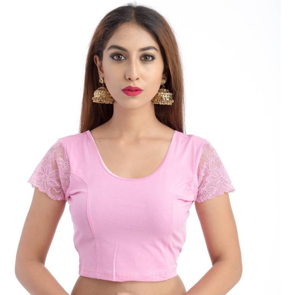 fressia fabrics women's stretchable readymade saree blouse crop top choli pack of 3