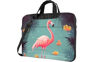 3 In 1 Laptop Bag Computer Briefcase for Men Women, Flamingo Laptop Shoulder Bag Office Work Bags