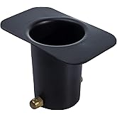 Monarch Rain Chains Gutter Adapter &ndash; Standard Adapter with Brass Bolt for Chain Installation, Aluminum Black Rain Chains for Gutters Mount, Rust-Resistant Drainage Mount for Roof Downspout Chain