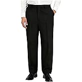 Soojun Men's Classic Fit Flex Waist Flat Front Dress Pant