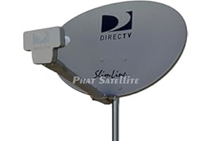 PHAT SATELLITE New - Complete KIT: Directv HD Satellite Dish w/Digital SWM3 DSWM3 LNB 20 Tuners + RG6 COAXIAL Cables Included Ka/ku Slim Line Dish Antenna SL3 Single Output
