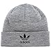 adidas Men's Originals Trefoil Knit Beanie, Heather Grey, One Size