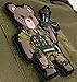 Patchlab Veteran Soldier Teddy PVC Rubber Morale Patch, Durable & Vibrant, Hook & Loop Attachment for Backpacks | Military Suit & Gun, 2.99x2.63