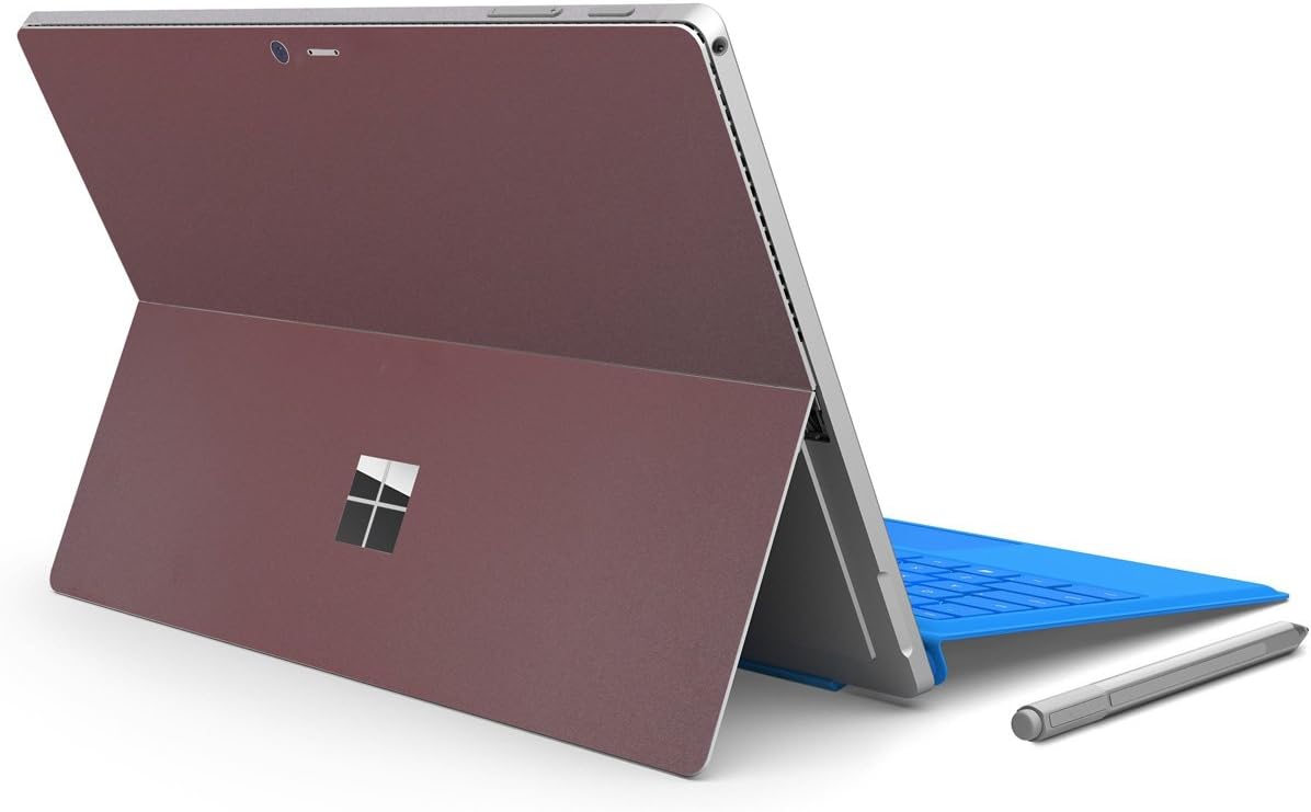 ChasBete 2017 Released Surface Pro and Surface Pro 4 Decal Skin Protective Vinyl Sticker Cover Precision Easy to Apply Compatible Microsoft Surface 2017 New Pro and Surface Pro 4, Claret-Red