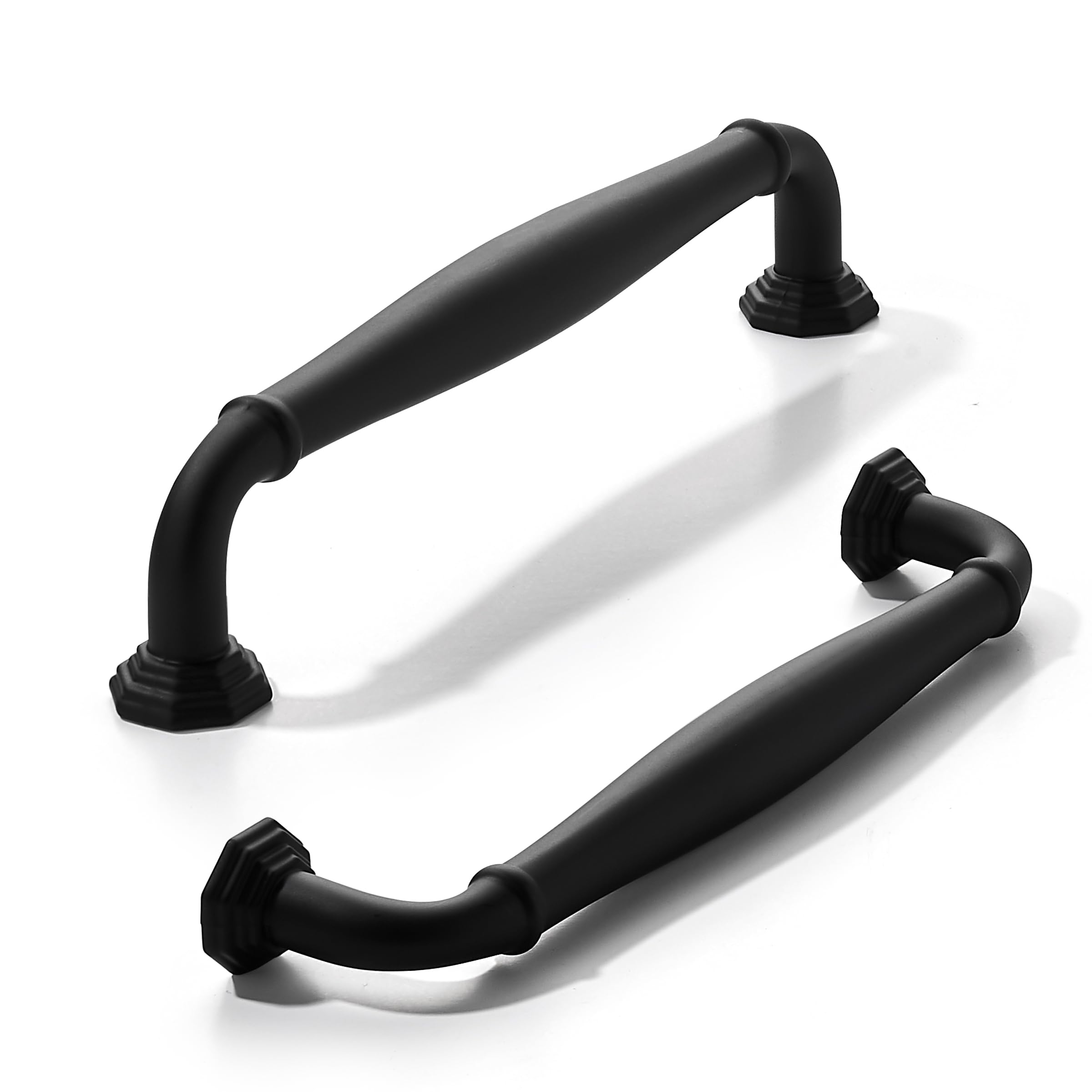Photo 1 of khtumeware 2 Pack 4 Inch(102mm) Matte Black Cabinet Pulls Heavy Duty Solid Cabinet Hardware for Cupboard Drawer Pulls Dresser Handle
