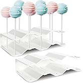 NWK 2 Pieces Cake Pop Stands Lollipop Holders Candy Display Stand 20 Holes for Wedding Birthday Baby Shower Tea Party (White)