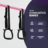KAYMAN Gymnastics Horizontal Bar with Rings and Hand Protection Wrap 89-129cm view 4