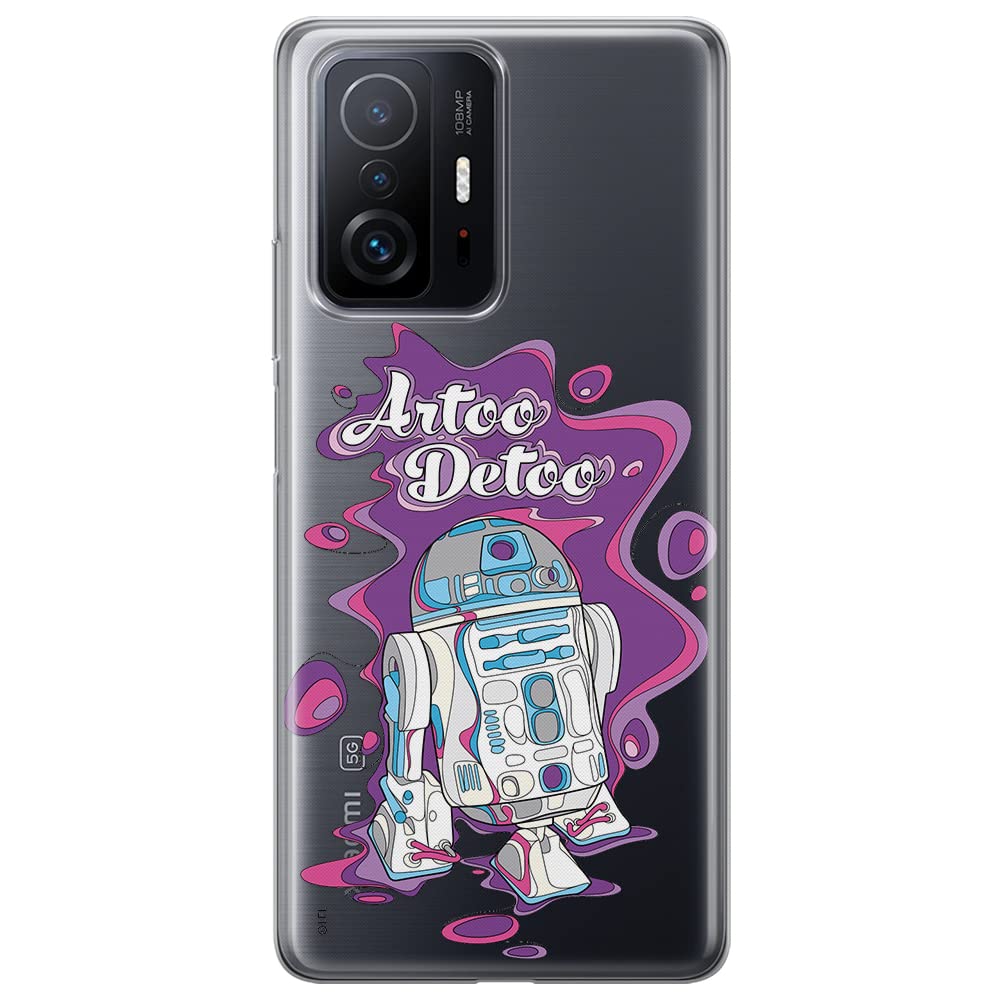 ERT GROUP mobile phone case for Xiaomi 11T 5G / 11T PRO 5G original and officially Licensed Star Wars pattern R2D2 002 optimally adapted to the shape of the mobile phone, partially transparent